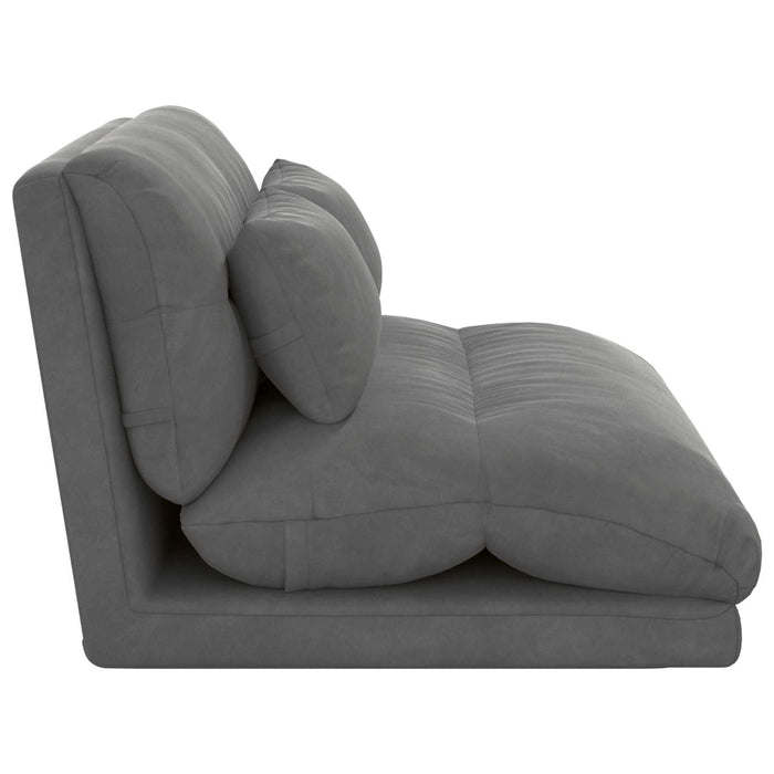 Scaun de podea Gri închis 110 x 82 x 55 cm Catifea - WALTI WALTI