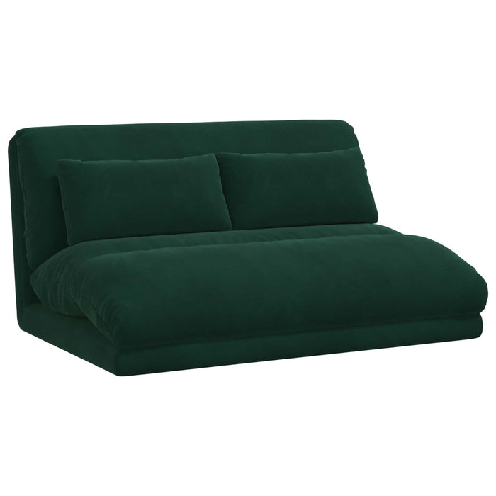 Scaun de podea Verde închis 110 x 82 x 55 cm Catifea - WALTI WALTI