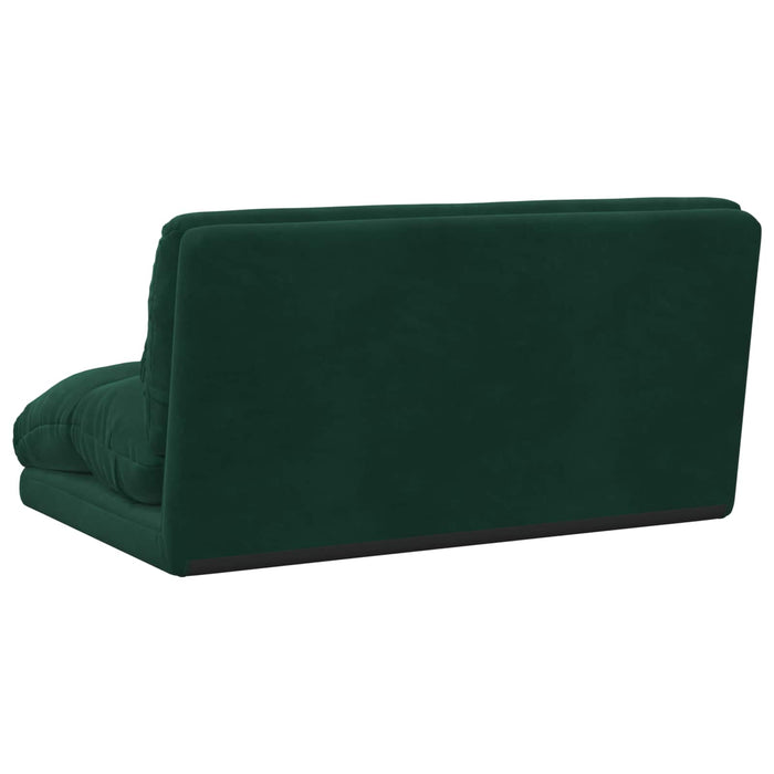 Scaun de podea Verde închis 110 x 82 x 55 cm Catifea - WALTI WALTI