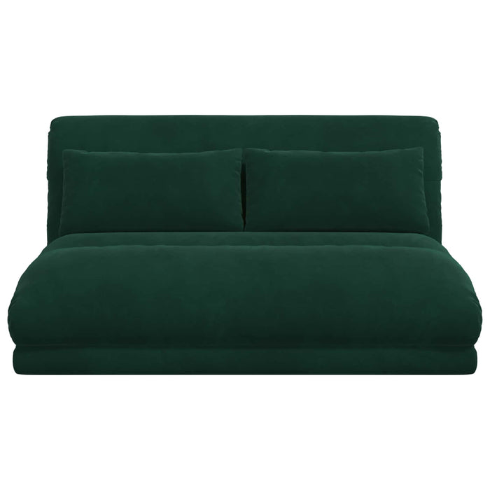 Scaun de podea Verde închis 110 x 82 x 55 cm Catifea - WALTI WALTI