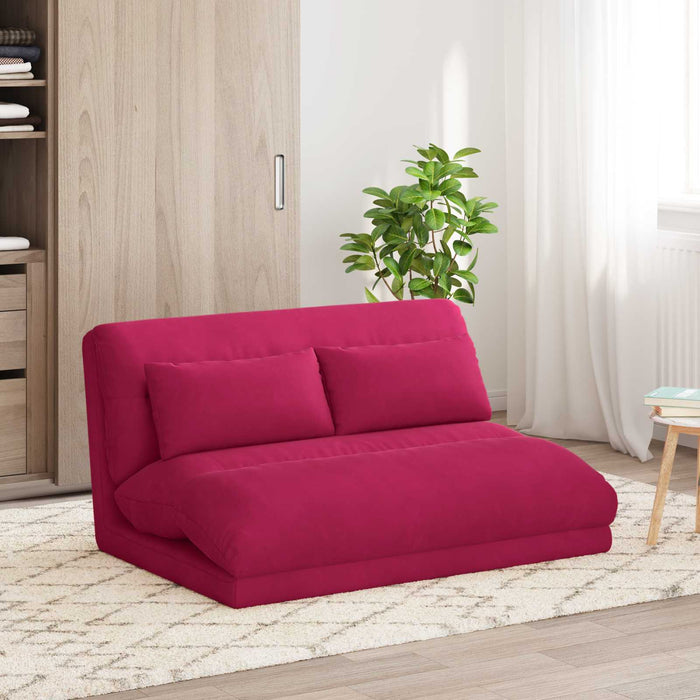 Scaun de podea Roșu Vin 110 x 82 x 55 cm Catifea - WALTI WALTI