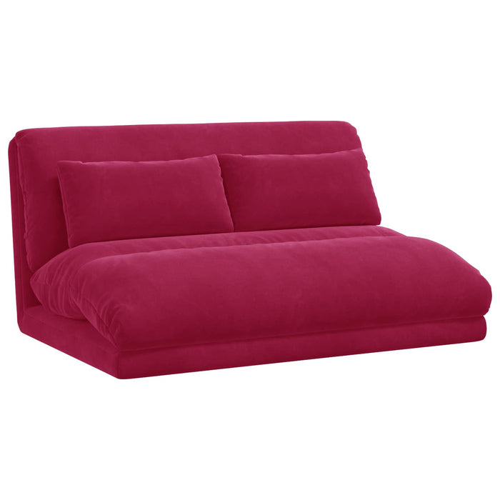 Scaun de podea Roșu Vin 110 x 82 x 55 cm Catifea - WALTI WALTI