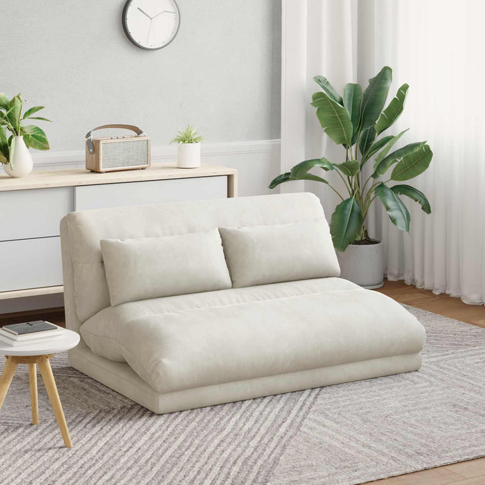 Scaun de podea Crem 110 x 82 x 55 cm Catifea - WALTI WALTI