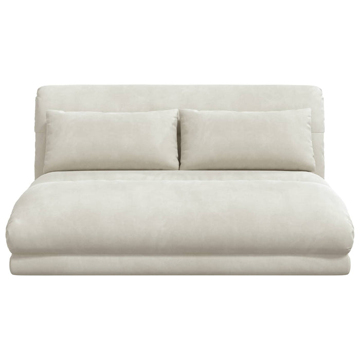Scaun de podea Crem 110 x 82 x 55 cm Catifea - WALTI WALTI
