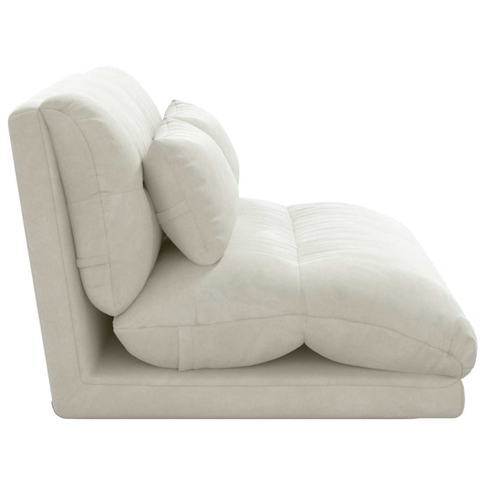 Scaun de podea Crem 110 x 82 x 55 cm Catifea - WALTI WALTI