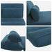 Scaun de podea albastru 110 x 82 x 55 cm Catifea - WALTI WALTI
