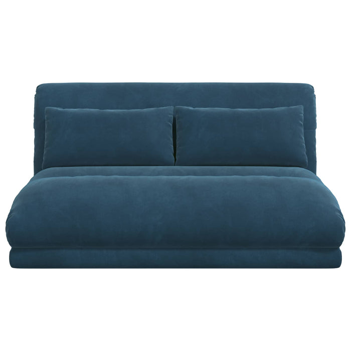 Scaun de podea albastru 110 x 82 x 55 cm Catifea - WALTI WALTI