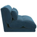 Scaun de podea albastru 110 x 82 x 55 cm Catifea - WALTI WALTI