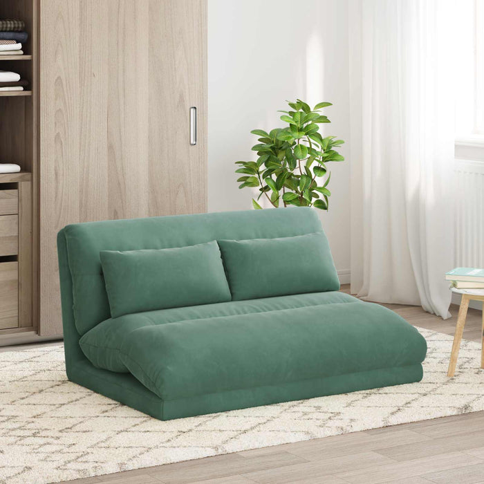 Scaun de podea Verde Mării 110 x 82 x 55 cm Catifea - WALTI WALTI