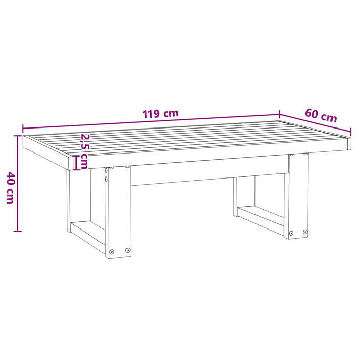 Masă de cafea NOAIN Negru 119 x 60 x 40 cm Lemn masiv de pin - WALTI WALTI