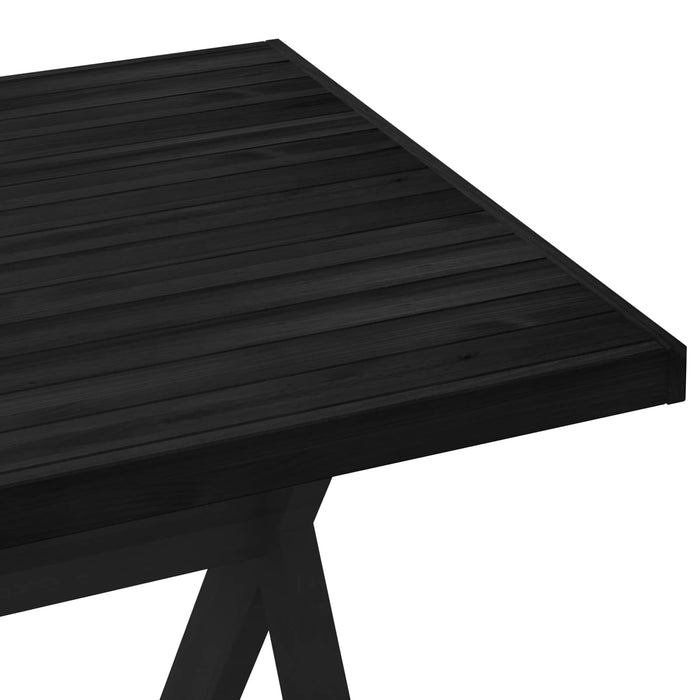 Masă de dining NOAIN 160 cm Lemn masiv de pin Negru - WALTI WALTI