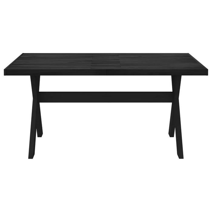 Masă de dining NOAIN 160 cm Lemn masiv de pin Negru - WALTI WALTI