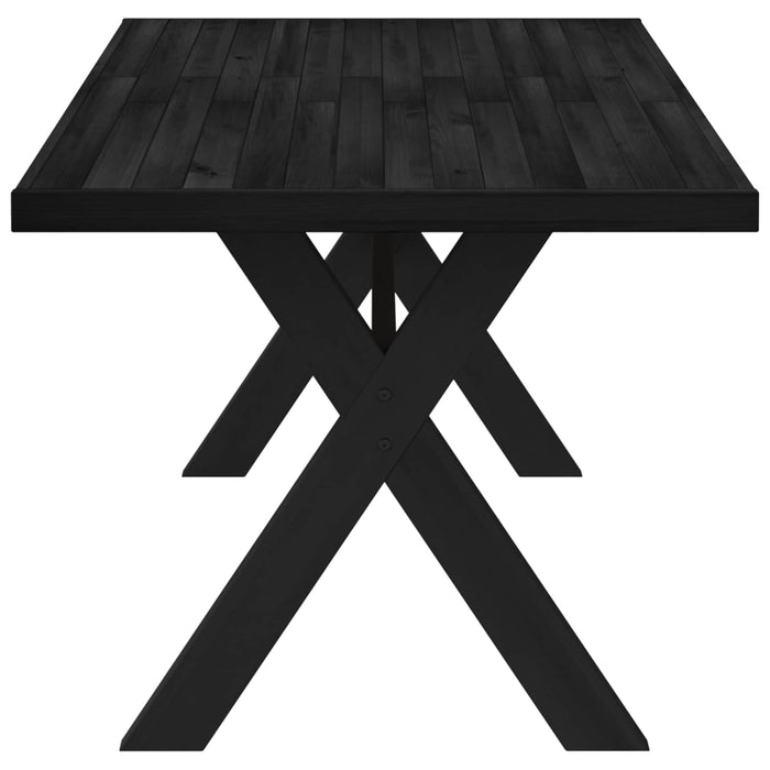 Masă de dining NOAIN 160 cm Lemn masiv de pin Negru - WALTI WALTI