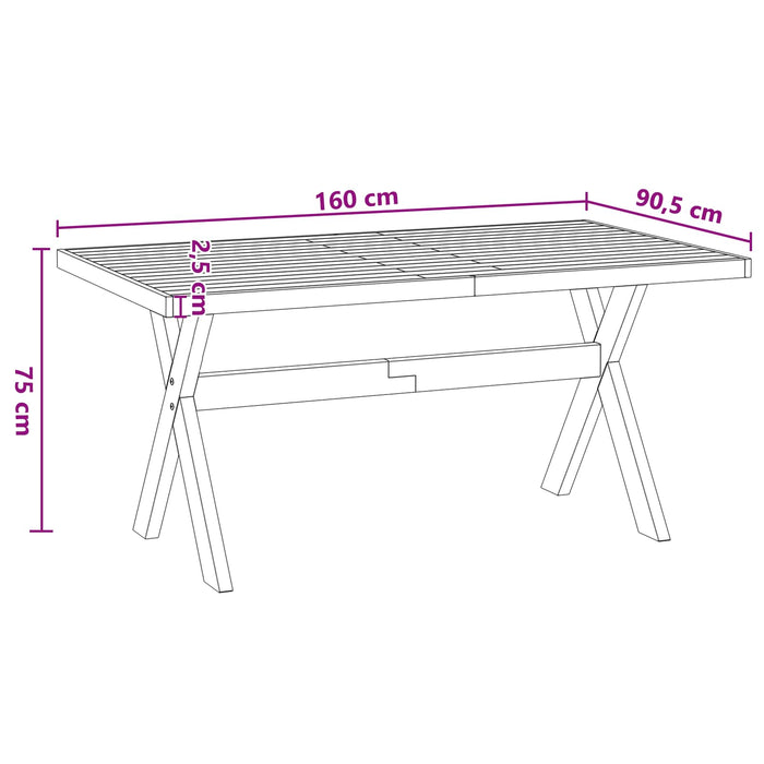 Masă de dining NOAIN 160 cm Lemn masiv de pin Negru - WALTI WALTI