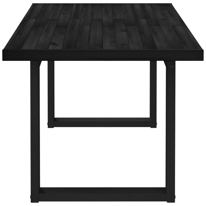 Masă de dining NOAIN 160 cm Lemn masiv de pin Negru - WALTI WALTI