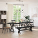 Bancă de Dining NOAIN 180 x 41 x 45 cm Lemn masiv de pin Negru - WALTI WALTI