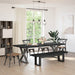 Bancă de Dining NOAIN 180 x 41 x 45 cm Lemn masiv de pin Negru - WALTI WALTI