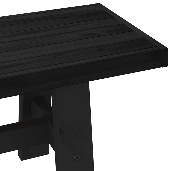 Bancă de Dining NOAIN 160 x 41 x 45 cm Lemn masiv de pin Negru - WALTI WALTI