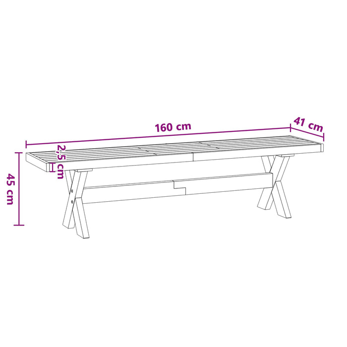 Bancă de Dining NOAIN 160 x 41 x 45 cm Lemn masiv de pin - WALTI WALTI