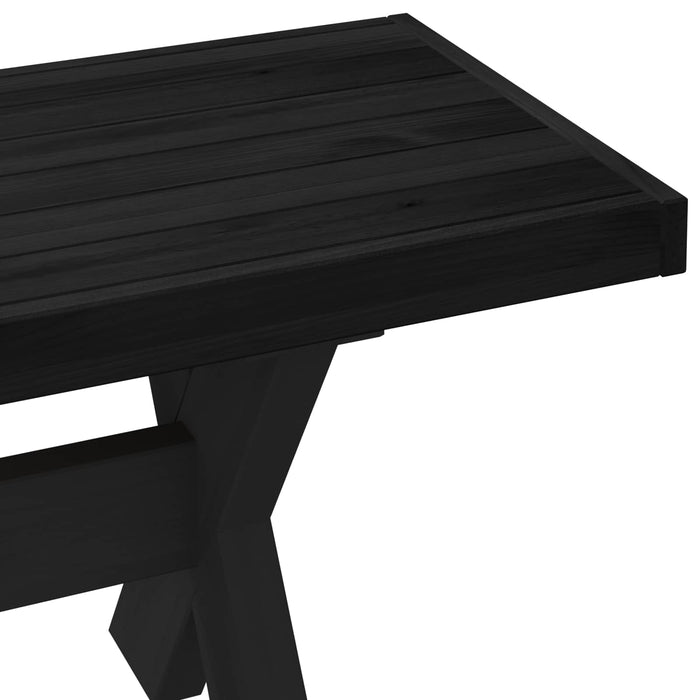 Bancă de Dining NOAIN 160 x 41 x 45 cm Lemn masiv de pin Negru - WALTI WALTI