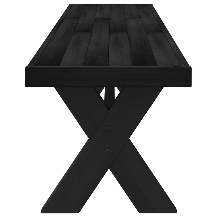 Bancă de Dining NOAIN 160 x 41 x 45 cm Lemn masiv de pin Negru - WALTI WALTI