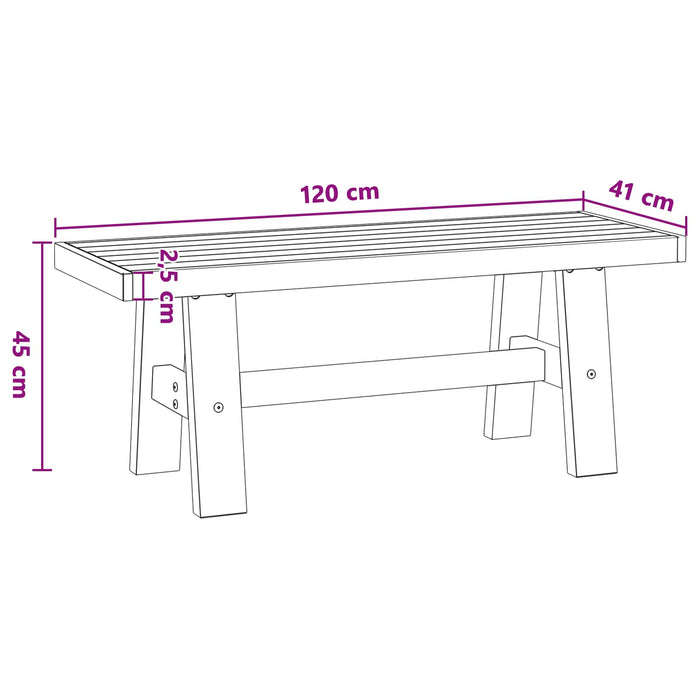 Bancă de Dining NOAIN 120 x 41 x 45 cm Lemn masiv de pin - WALTI WALTI