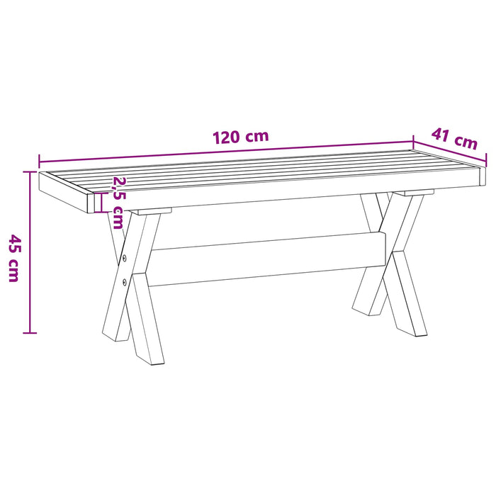 Bancă de Dining NOAIN 120 x 41 x 45 cm Lemn masiv de pin - WALTI WALTI