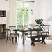 Bancă de Dining NOAIN 120 x 41 x 45 cm Lemn masiv de pin Negru - WALTI WALTI