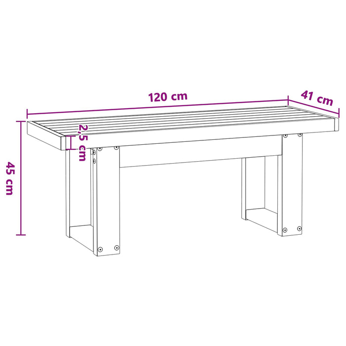 Bancă de Dining NOAIN 120 x 41 x 45 cm Lemn masiv de pin - WALTI WALTI