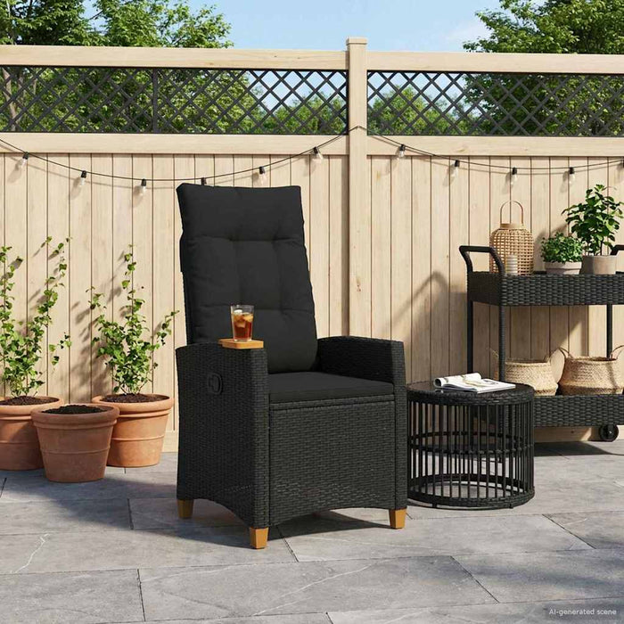 Scaun reclinabil cu placă pentru ceai Negru 62 x 64 x 112 cm - WALTI WALTI