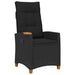 Scaun reclinabil cu placă pentru ceai Negru 62 x 64 x 112 cm - WALTI WALTI