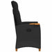 Scaun reclinabil cu placă pentru ceai Negru 62 x 64 x 112 cm - WALTI WALTI