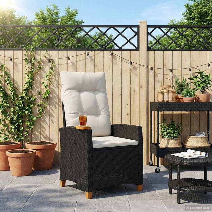 Scaun reclinabil cu placă pentru ceai cu pernă 62 x 64 x 112 cm - WALTI WALTI