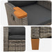 Scaun reclinabil cu placă pentru ceai cu pernă 62 x 64 x 112 cm - WALTI WALTI