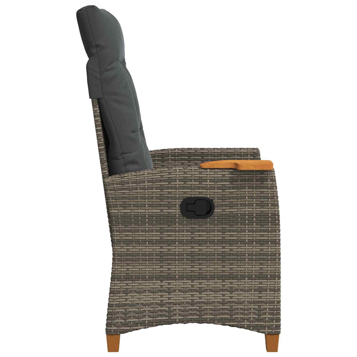 Scaun reclinabil cu placă pentru ceai cu pernă 62 x 64 x 112 cm - WALTI WALTI