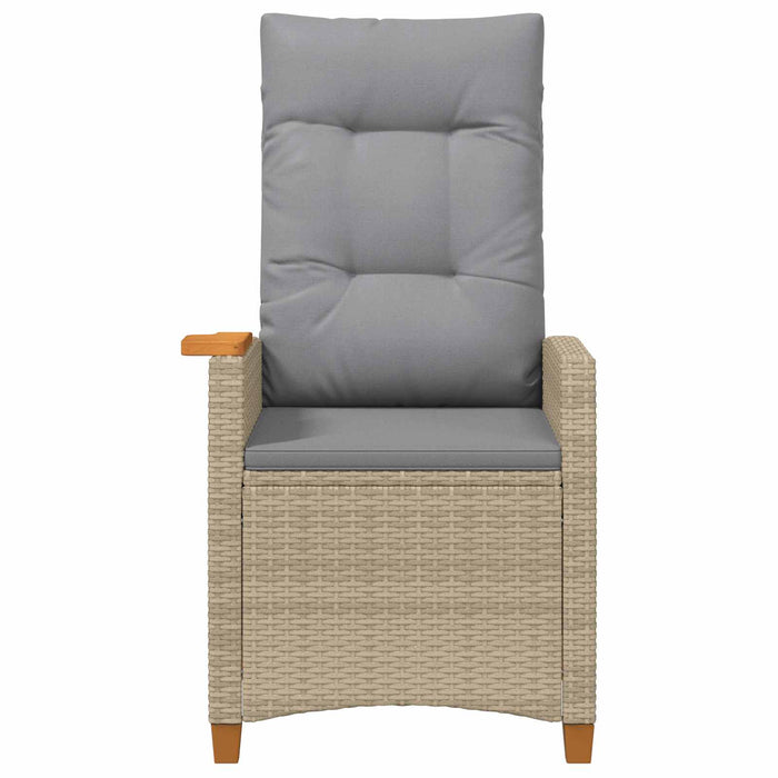Scaun reclinabil cu placă pentru ceai cu pernă 62 x 64 x 112 cm - WALTI WALTI