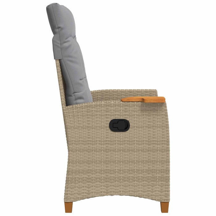 Scaun reclinabil cu placă pentru ceai cu pernă 62 x 64 x 112 cm - WALTI WALTI