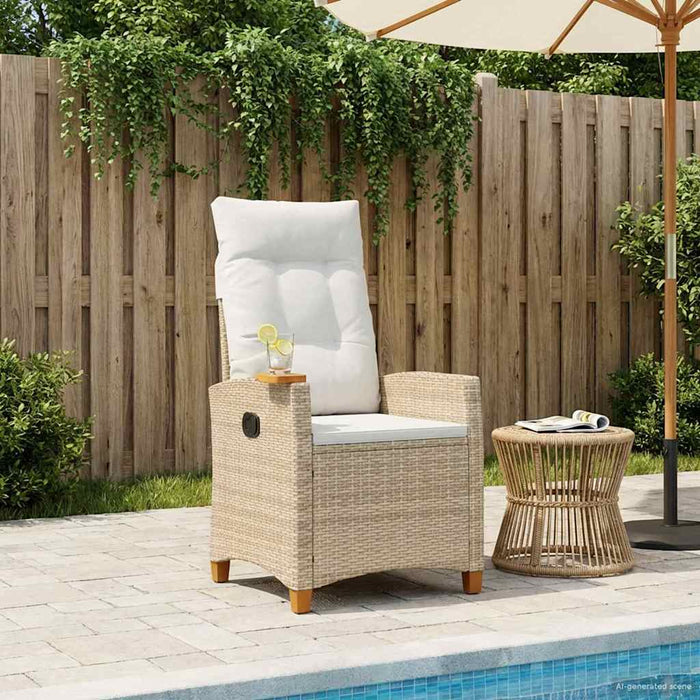 Scaun reclinabil cu placă pentru ceai cu pernă 62 x 64 x 112 cm - WALTI WALTI
