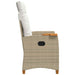 Scaun reclinabil cu placă pentru ceai cu pernă 62 x 64 x 112 cm - WALTI WALTI