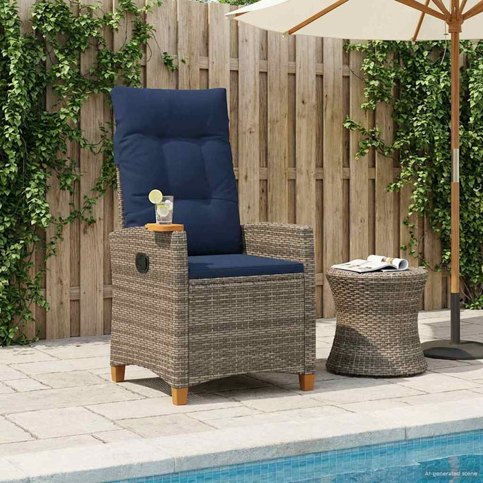 Scaun reclinabil cu placă pentru ceai cu pernă 62 x 64 x 112 cm - WALTI WALTI