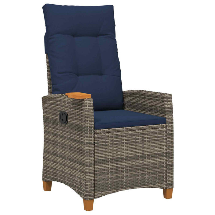 Scaun reclinabil cu placă pentru ceai cu pernă 62 x 64 x 112 cm - WALTI WALTI