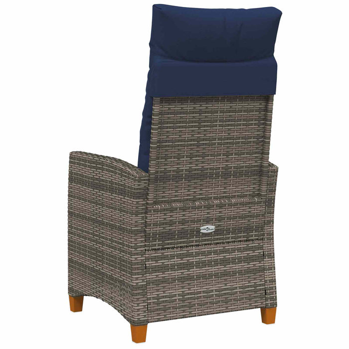 Scaun reclinabil cu placă pentru ceai cu pernă 62 x 64 x 112 cm - WALTI WALTI