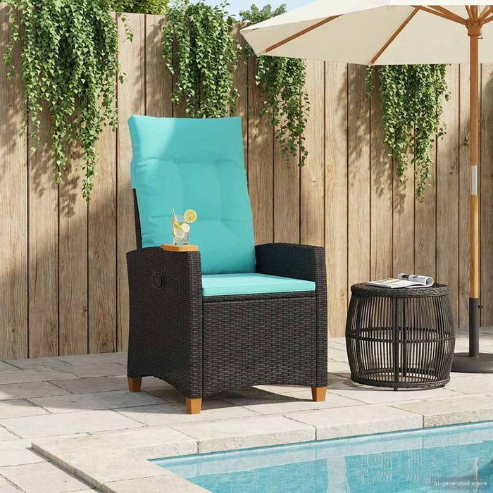 Scaun reclinabil cu placă pentru ceai cu pernă 62 x 64 x 112 cm - WALTI WALTI