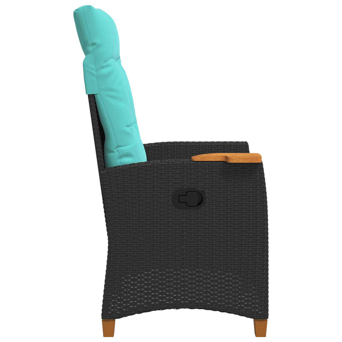 Scaun reclinabil cu placă pentru ceai cu pernă 62 x 64 x 112 cm - WALTI WALTI