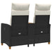 Bancă reclinabilă cu masă Negru și Alb crem 126 x 65 x 112 cm - WALTI WALTI