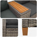 Bancă reclinabilă cu masă Gri și gri închis 126 x 65 x 112 cm - WALTI WALTI