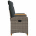 Bancă reclinabilă cu masă Gri și gri închis 126 x 65 x 112 cm - WALTI WALTI