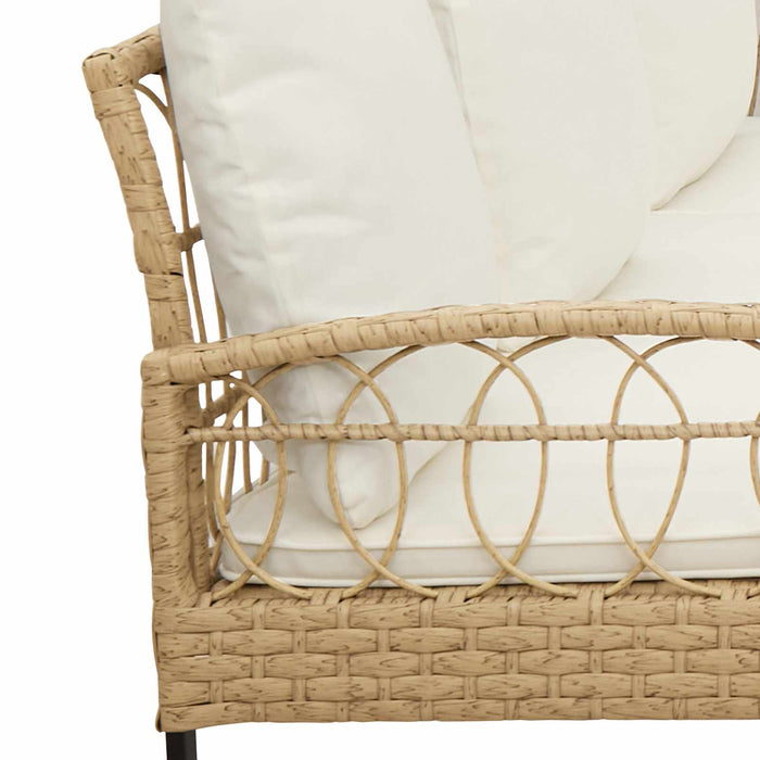 Set de canapele pentru grădină 2 pcs natural Poli Rattan Oțel - WALTI WALTI