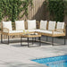 Set de canapele pentru grădină 2 pcs natural Poli Rattan Oțel - WALTI WALTI