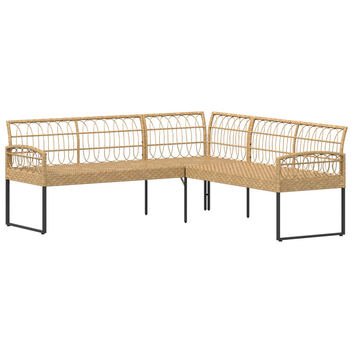 Set de canapele pentru grădină 2 pcs natural Poli Rattan Oțel - WALTI WALTI